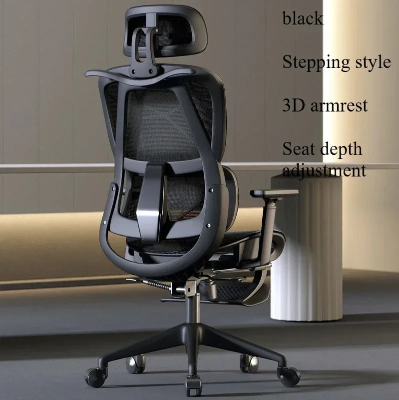 Office Chair Gaming Desk Ergonomic Computer Adjustable Armrests 3D Headrest Chair Lift Chair Back Can Tilt Back with Foot Pedals
