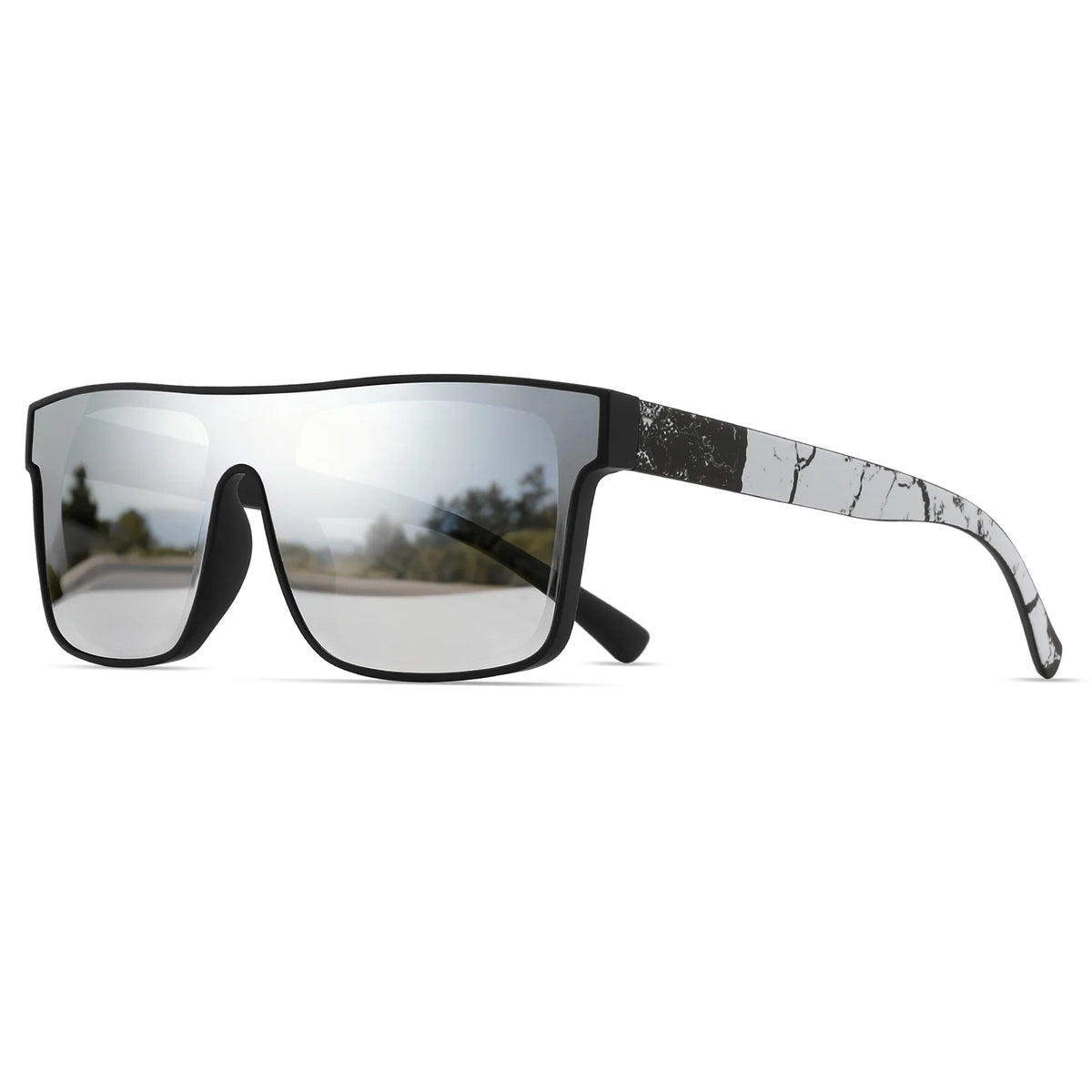 Ochelari de soare sport clasici, pătrați și la modă – brațe cu model, unisex, pentru ciclism, drumeții, călătorii – cadoul perfect