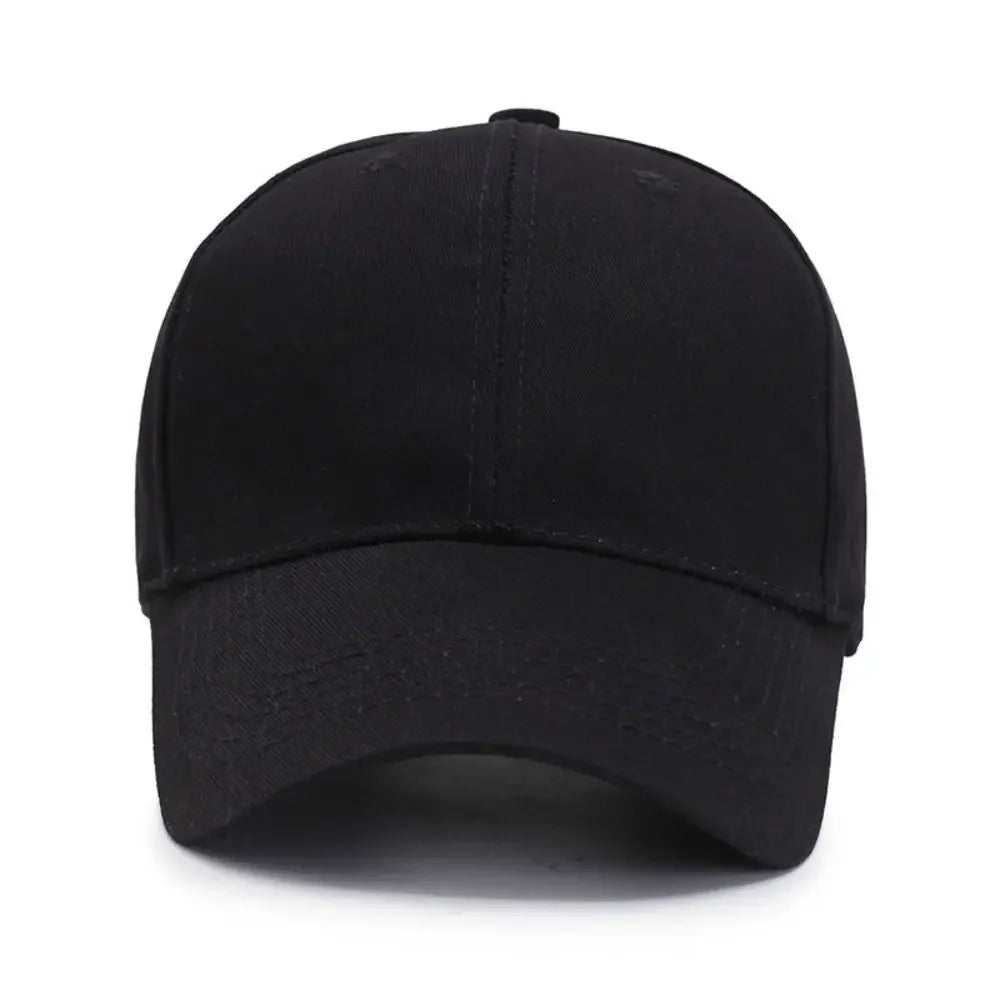 Black Baseball Cap for Men & Women - Adjustable Outdoors Sports Hat for Casual Summer Wear