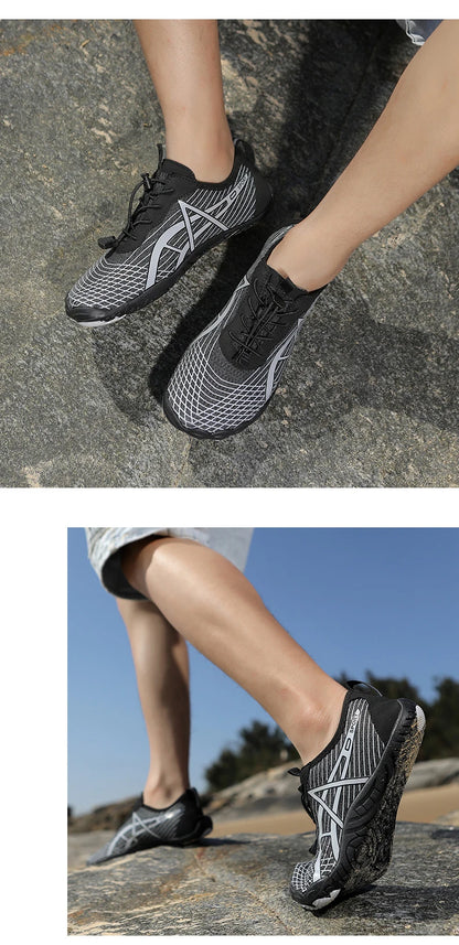 Aqua Shoes Herr Vattenskor Barfota strandskor Unisex Snabbtorkande utomhusskor Träningsskor Gymskor Sneakers Storlek 35–46