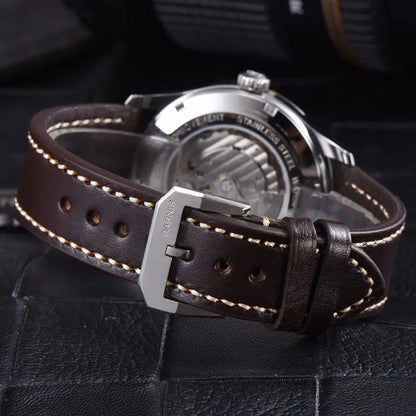 Parnis Mechanical Watches Minimalist Watch for Men Wristwatch Luxury Waterproof Automatic hombre Relogio Masculino Calendar 2025