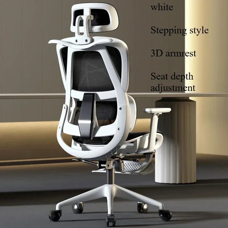 Office Chair Gaming Desk Ergonomic Computer Adjustable Armrests 3D Headrest Chair Lift Chair Back Can Tilt Back with Foot Pedals