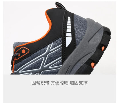 Sapatos de caminhada de marca para homem em malha respirável, calçado de viagem outdoor impermeável para caça e pesca, sapatos desportivos de montanha, todo-o-terreno e equitação