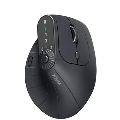 Ergonomisk 2.4GHz trådlös BT RGB-mus med dubbelt läge för laptop, stationär dator och kontor – tyst trådlös vertikal gamingmus