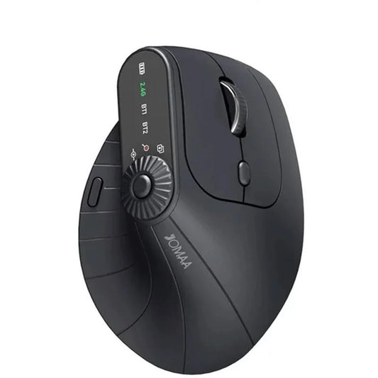 Ergonomická 2.4GHz bezdrôtová BT RGB myš s duálnym režimom pre notebook, stolný počítač a kanceláriu, tichá bezdrôtová vertikálna herná myš