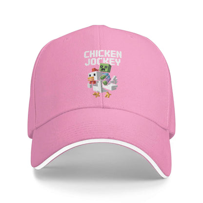 Chicken Jockey Zombie Pixel Art Zombie 2025 Movie Baseball Caps for Men Women Trucker Hat  Outdoor Workouts Adjustable Sun Hats