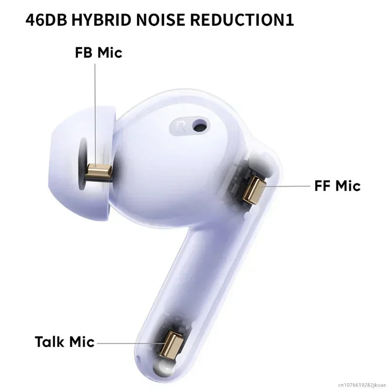 realme Buds T310 Earealme Buds T310 Wireless Earbuds Bluetooth 5.4 – 46dB Active Noise Cancelling HiFi Earphones with Deep Bass & Long Battery Liferphones 46dB Active Noise Cancelling HiFi Wireless Headphones Bluetooth 5.4 Game Music Headset Long Standby