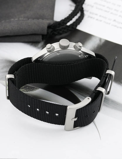 Militado ML1868 Watch VK61 Quartz Movement 100m Waterproof Watches Men Stainless Steel Chronograph Sapphire Crystal Wristwatch