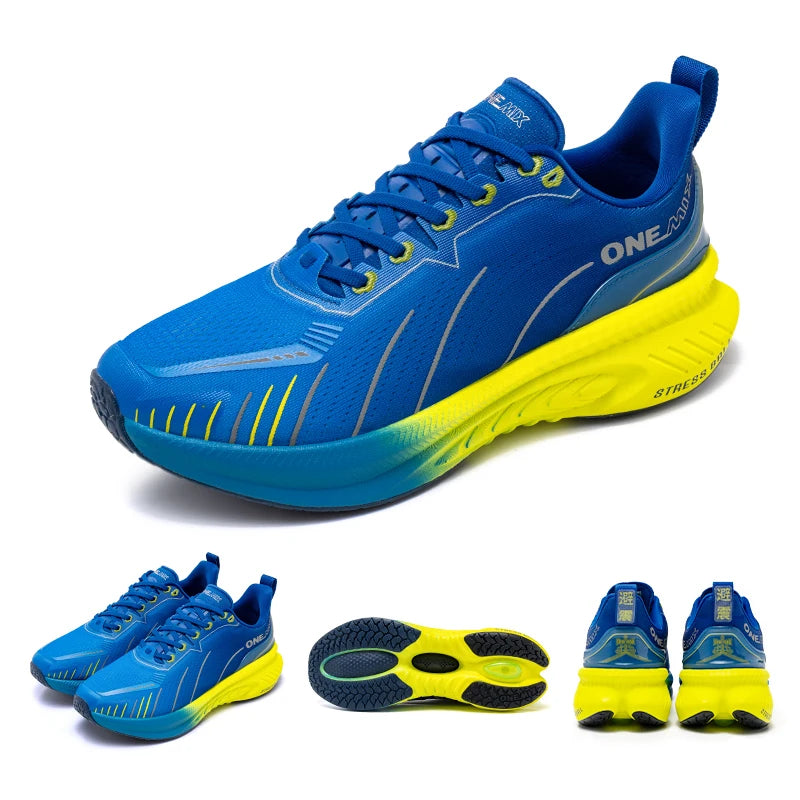 Zapatillas de running ONEMIX con nueva amortiguación para hombre, aptas para corredores de peso elevado, deportivas con cordones para mujer, antideslizantes, de exterior, zapatillas atléticas masculinas