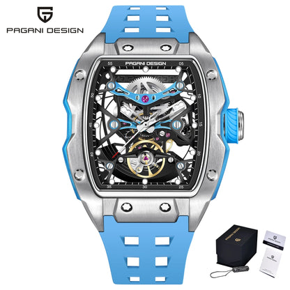 PAGANI DESIGN New Men's Watch Luxury Sapphire Crystal Stainless Steel Automatic Mechanical Watch Business Casual Skeleton Dial