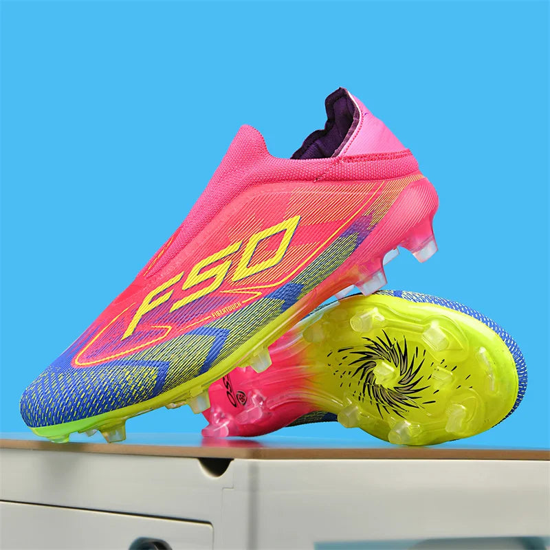 New Men Soccer Shoes Match Indoor Hot-selling Outdoor Football Boots Grass Cleats High-top Futsal Sneakers Non-Slip High-quality