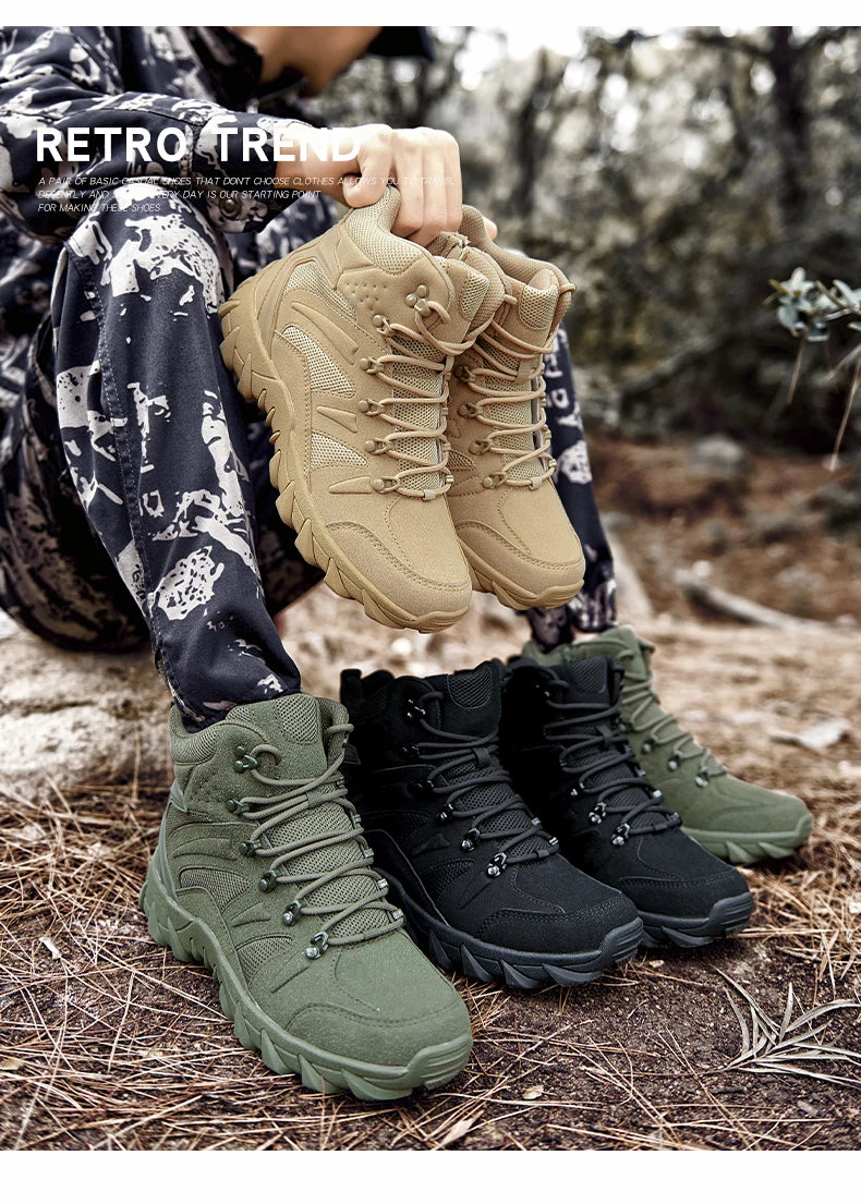 Verbeterde tactische gevechtstrainingslaarzen voor heren, outdoor camping, slijtvast, snelle respons, wandelschoenen, vissen, jagen, sneakers voor mannen