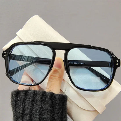 Ochelari de soare la modă pentru femei și bărbați, ochelari de soare cu ramă dublă, stil vintage, pentru activități în aer liber, călătorii și conducere, cu protecție UV400