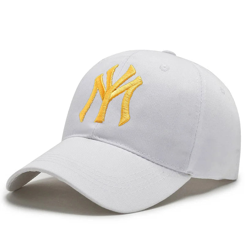 Vintage NY Logo Embroidery Baseball Cap, Casual Cotton Adjustable Dad Hat, Streetwear Hip Hop Sun Hat for Men Women Daily