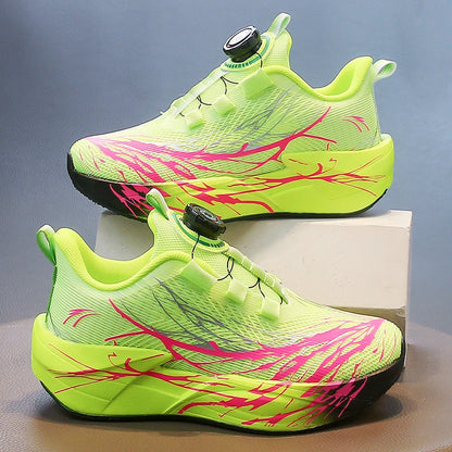 Children Running Shoes School Training Match Cushioning Anti Slip Tennis Shoes Mesh Rebound Comfortable Casual Sneakers for Kids