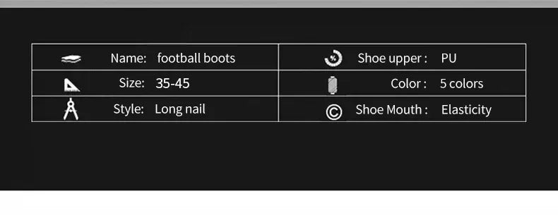 New Men Football Boots Cleats Non-Slip Match Ultralight Soccer FG Training Shoes Soccer Shoes Long Spikes Outdoor Drop Shipping