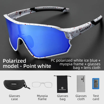 Ochelari de soare polarizați ROCKBROS, ochelari de protecție pentru sport, ochelari pentru bicicletă, drumeții în aer liber, camping, golf, ochelari de ciclism, UV400