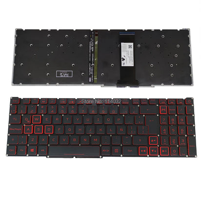 Teclado retroiluminado PT-BR Brasil US RU para Acer Nitro 5 AN515-54 AN515-43 AN517-52 AN517-51 AN517-54 AN715-51 Espanha LA IT TR GR FR