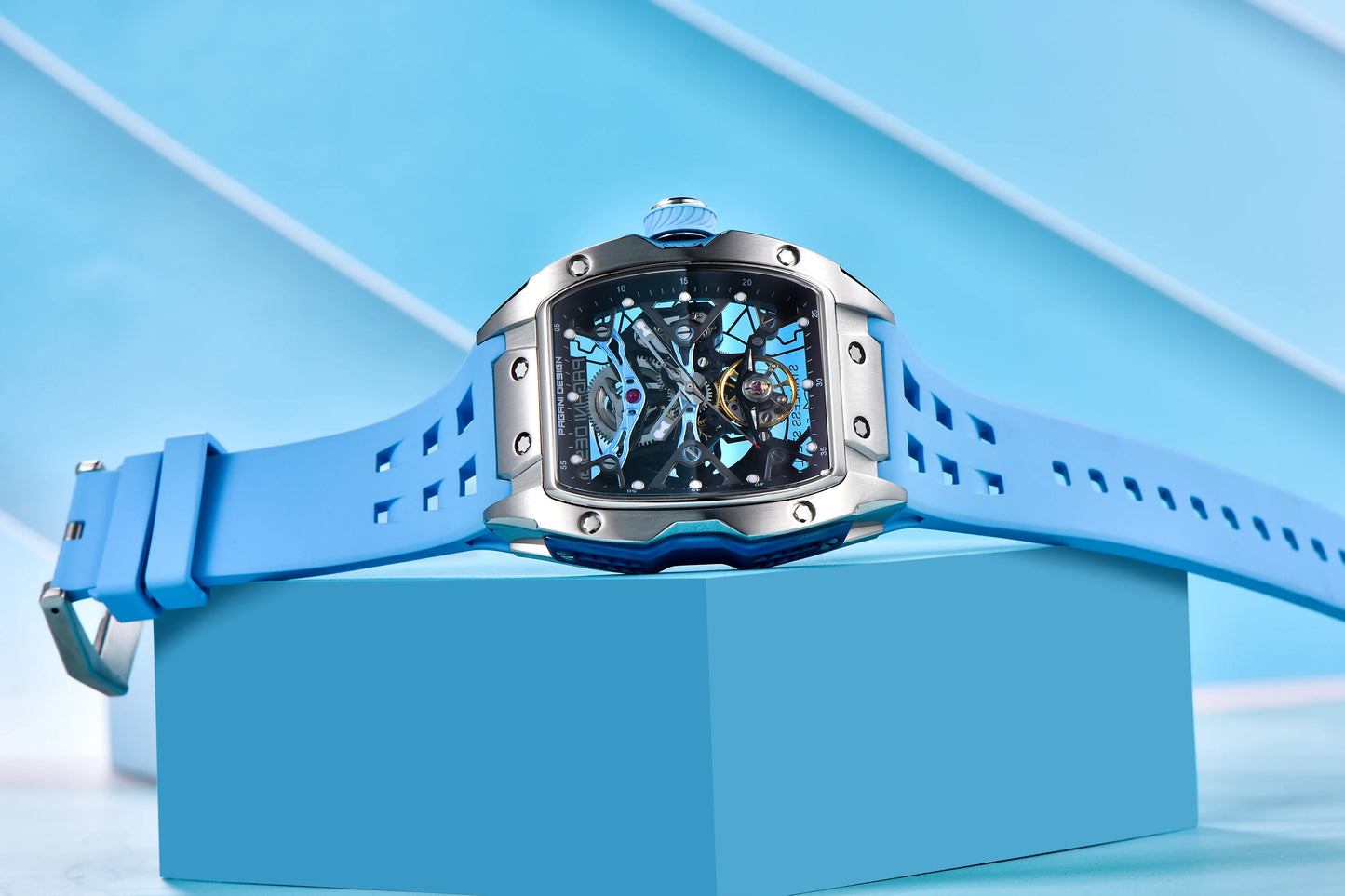 PAGANI DESIGN New Men's Watch Luxury Sapphire Crystal Stainless Steel Automatic Mechanical Watch Business Casual Skeleton Dial