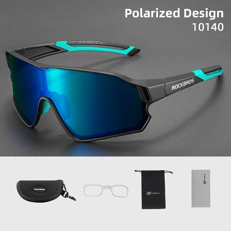 Ochelari de soare polarizați ROCKBROS, ochelari de protecție pentru sport, ochelari pentru bicicletă, drumeții în aer liber, camping, golf, ochelari de ciclism, UV400