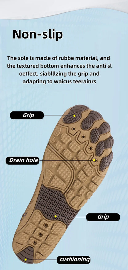 Sapatos Barefoot para Homem e Mulher, Calçado de Praia Outdoor de Secagem Rápida e Antiderrapante, Sapatos para Desportos Aquáticos e Fitness Indoor, Calçado Desportivo