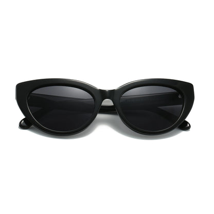 ZENOTTIC Ochelari de soare retro Cat Eye polarizați, realizați manual din acetat, cu protecție UV400, pentru femei