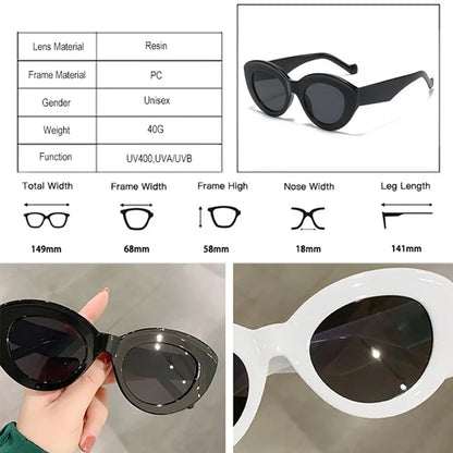 JNPCXI Ochelari de soare pentru femei, model „Cat Eye” supradimensionat, la modă, cu dungi verzi, stil retro, protecție UV400; ochelari de soare ovali pentru bărbați, la modă