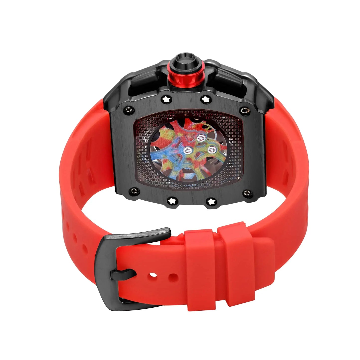 Luxury Watch Men Wrist Watches Tonneau Multifunction Graffiti Dial Auto Date Waterproof Sports Casual Clock Men Quartz Watches