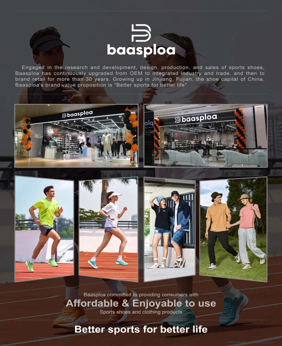 Baasploa Men Soccer Shoes Comfort Brand Lightweight Turf Training Professional Football Shoes Male Soft Sneakers Non-Slip