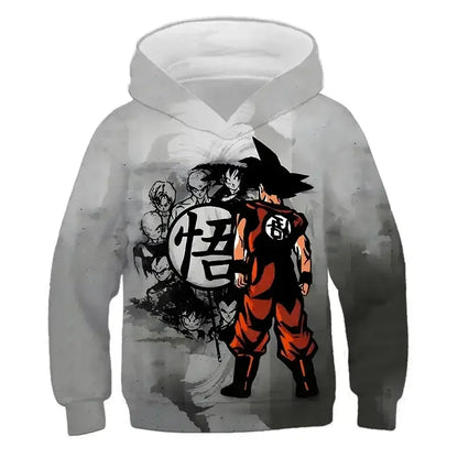 2025 Autumn Cool Dragon Ball Z Kids Boys Sweatshirts Children Casual Boy Hoodies Pullover Anime Dragon Ball Hoodie Hooded Coats, produit gaming premium Fraquane