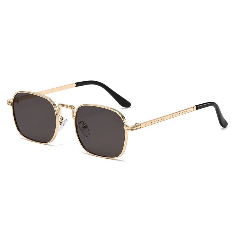 Ochelari de soare metalici, pătrați și ovali, la modă, retro, pentru bărbați și femei, personalizați, rezistenți la raze UV, ochelari de vedere de lux, design UV400