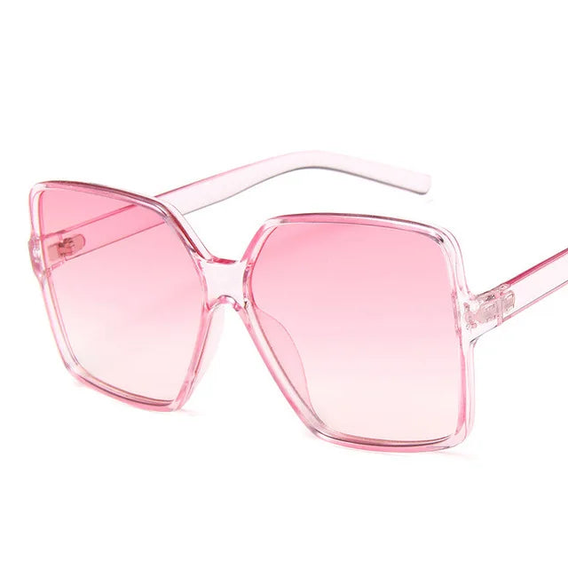 Ochelari de soare oversize pentru femei, din plastic cu efect de gradient, de marcă, de designer, pentru femei, UV400