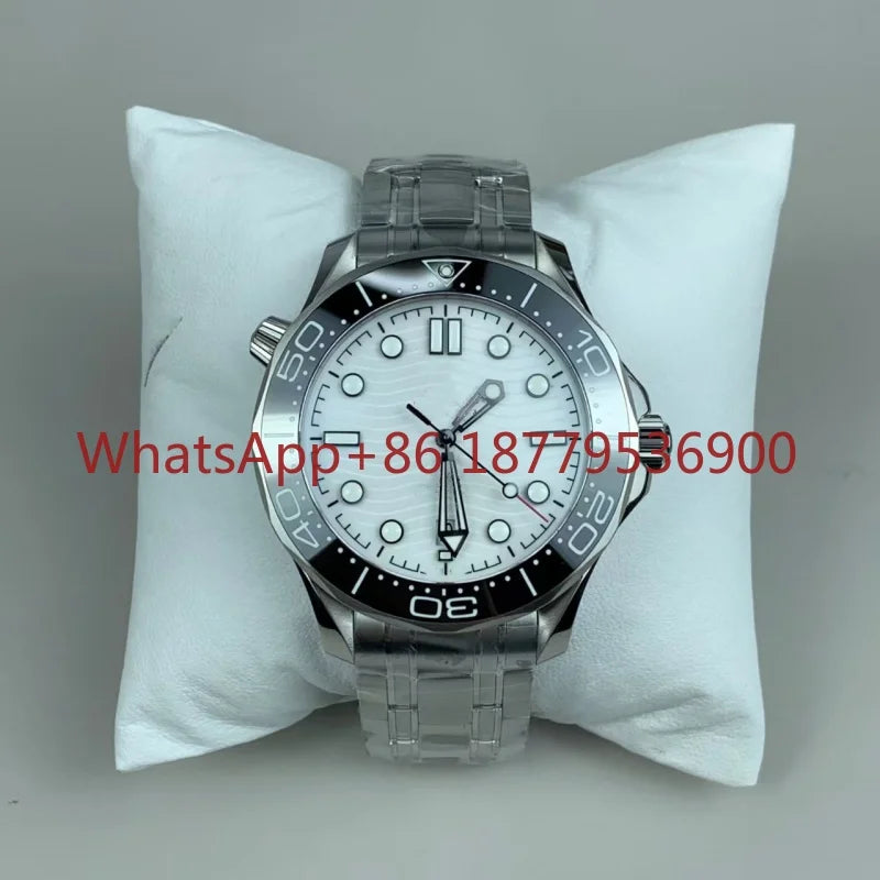 2026 High Quality Men's 904l Stainless Steel Automatic Mechanical 42mm Ceramic Watch Ring Watches Customized