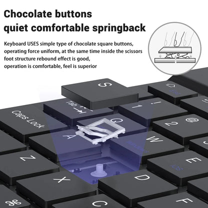 Mini Bluetooth Keyboard RGB Wireless Keyboard 10 inch Backlit Keyboard Backlight Touchpad Keyboard for IOS Android Windows iPad