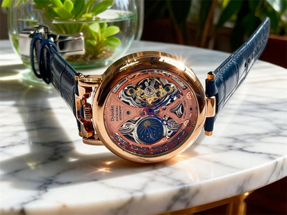  Top Luxury Moon Phase Men's Watches Original Mechanical Leather Men Clock Date Week Hollow Tourbillon Automatic Man Watch