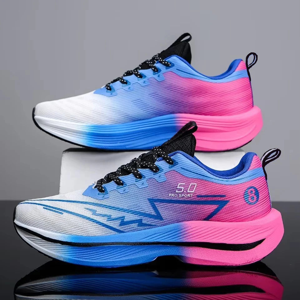 Brand Men's Carbon Plate Running Shoes, Soft Cushion, Shock Absorbing Sports Shoes, Unisex Sneakers, Light Anti-Slip Training Shoes