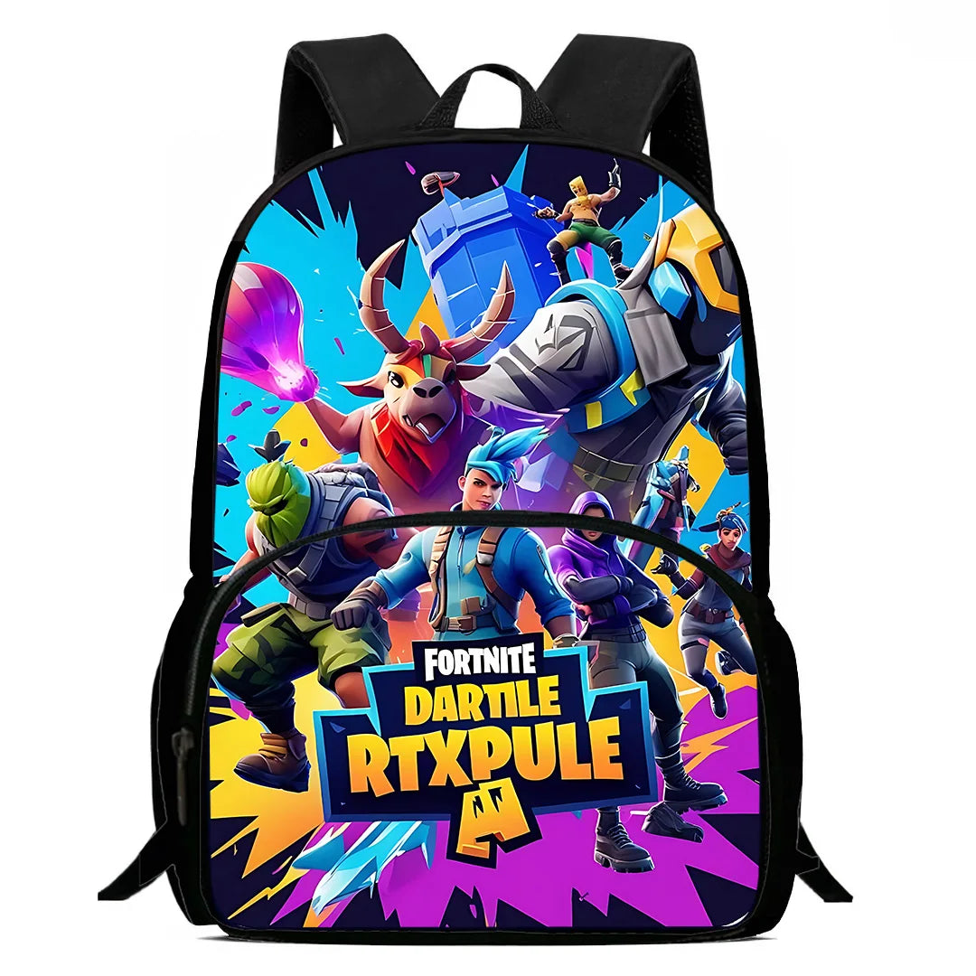 Mochilas Infantis Classic Game Fortnites para Rapazes e Raparigas, Presente de Aniversário para Estudantes, Mochilas Escolares de Grande Capacidade, Duráveis, para Campismo