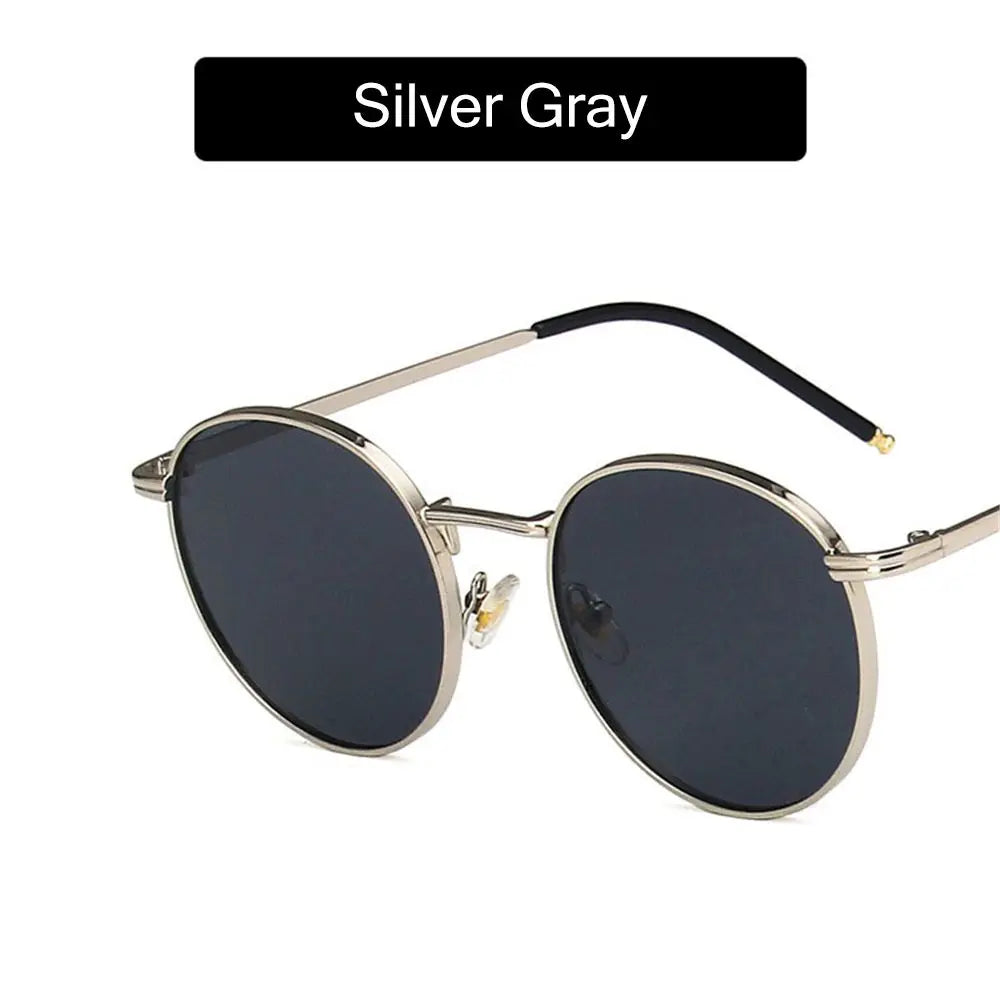 Ochelari de soare la modă pentru femei și bărbați, ochelari de soare rotunzi, ochelari pentru femei cu ramă metalică, ochelari de pescuit pentru bărbați, ochelari Hip Hop cu ramă metalică, ochelari de soare UV400