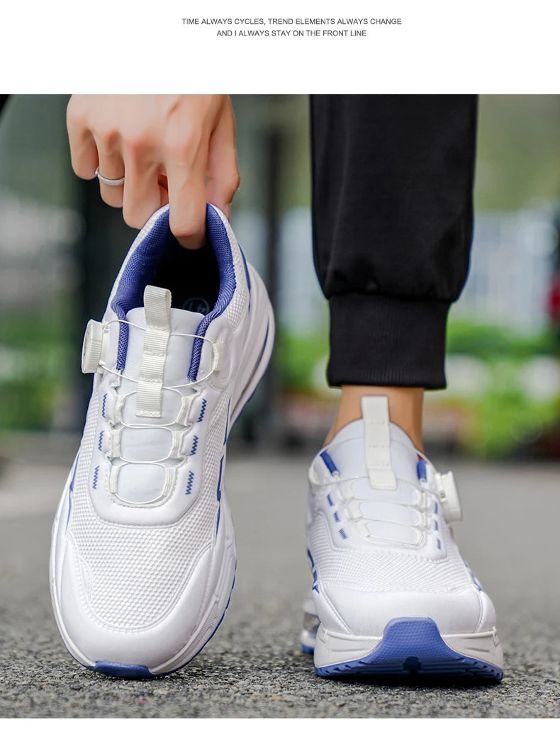 Zapatillas de running para hombre de primavera y verano, calzado de senderismo para exteriores, zapatillas de trail resistentes al desgaste con cierre BOA, transpirables, de estilo deportivo y casual