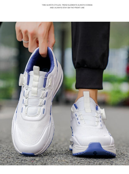 Zapatillas de running para hombre de primavera y verano, calzado de senderismo para exteriores, zapatillas de trail resistentes al desgaste con cierre BOA, transpirables, de estilo deportivo y casual