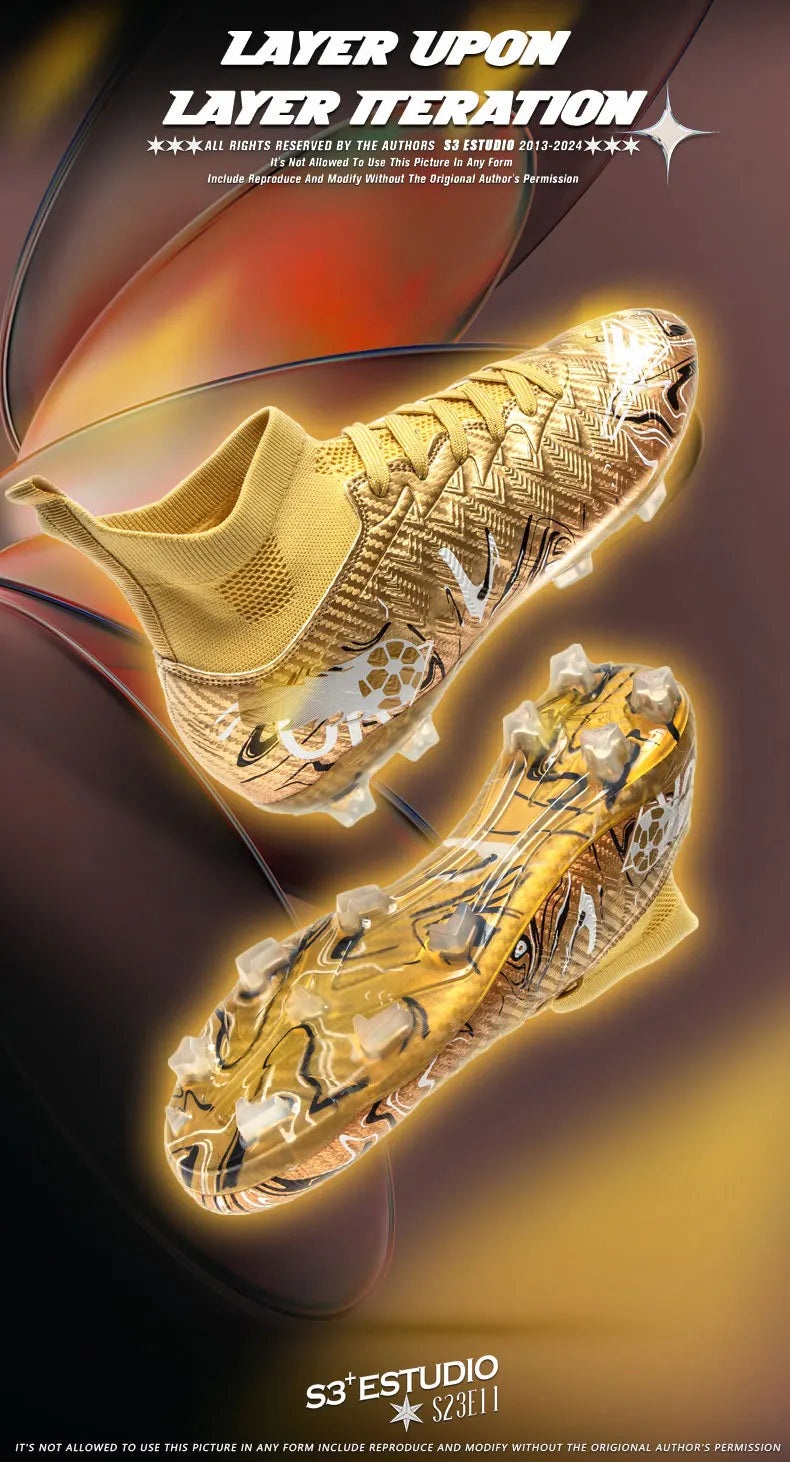 New Men's Professional Soccer Shoes Non-slip Football Boots Unisex Breathable Futsal Sports New Cleats Drop Shipping Ultralight