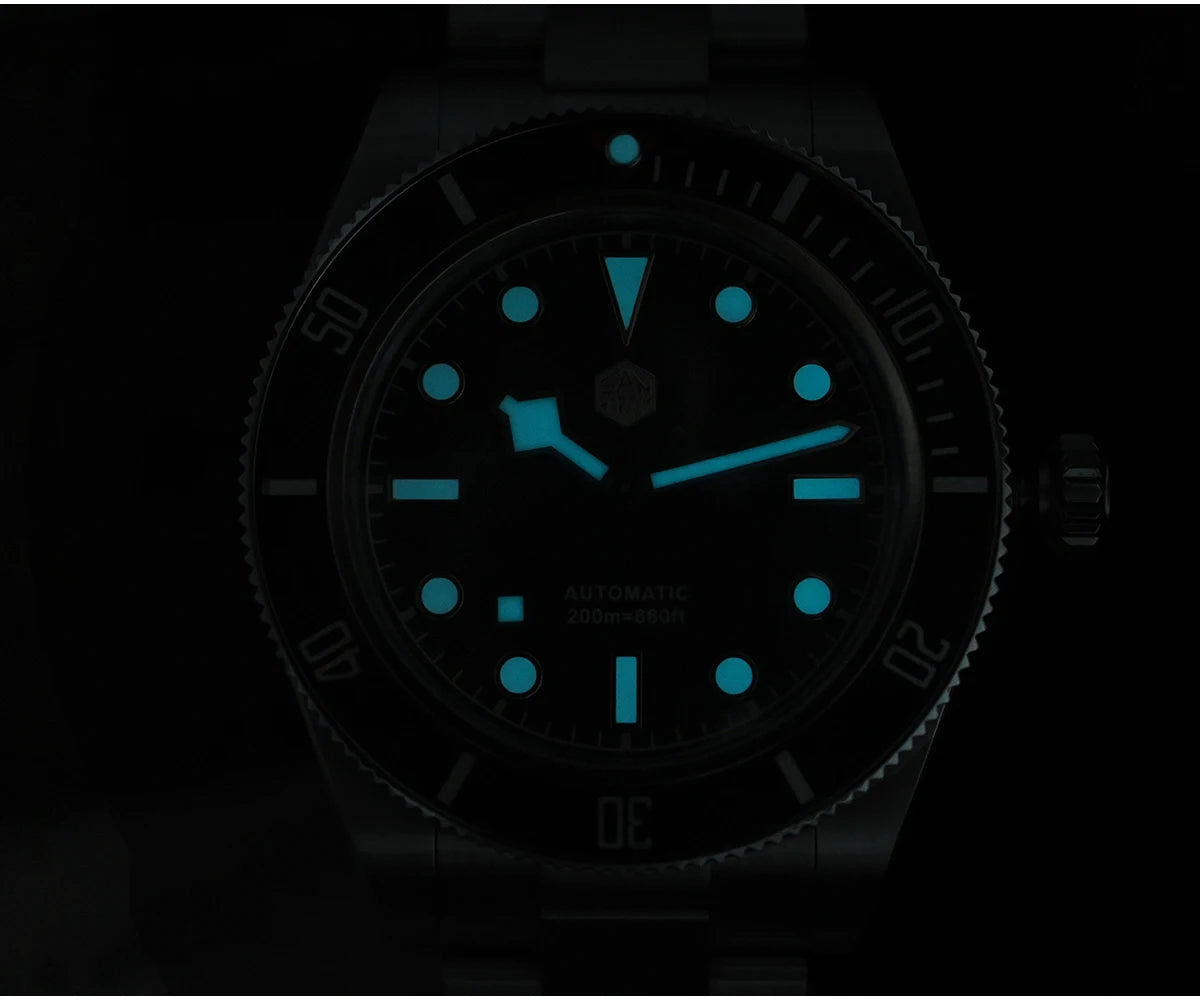 San Martin Upgraded BB58 40mm Retro Luxury Men Diver Watch NH35 Automatic Mechanical Sapphire 200m Waterproof Reloj SN0008D
