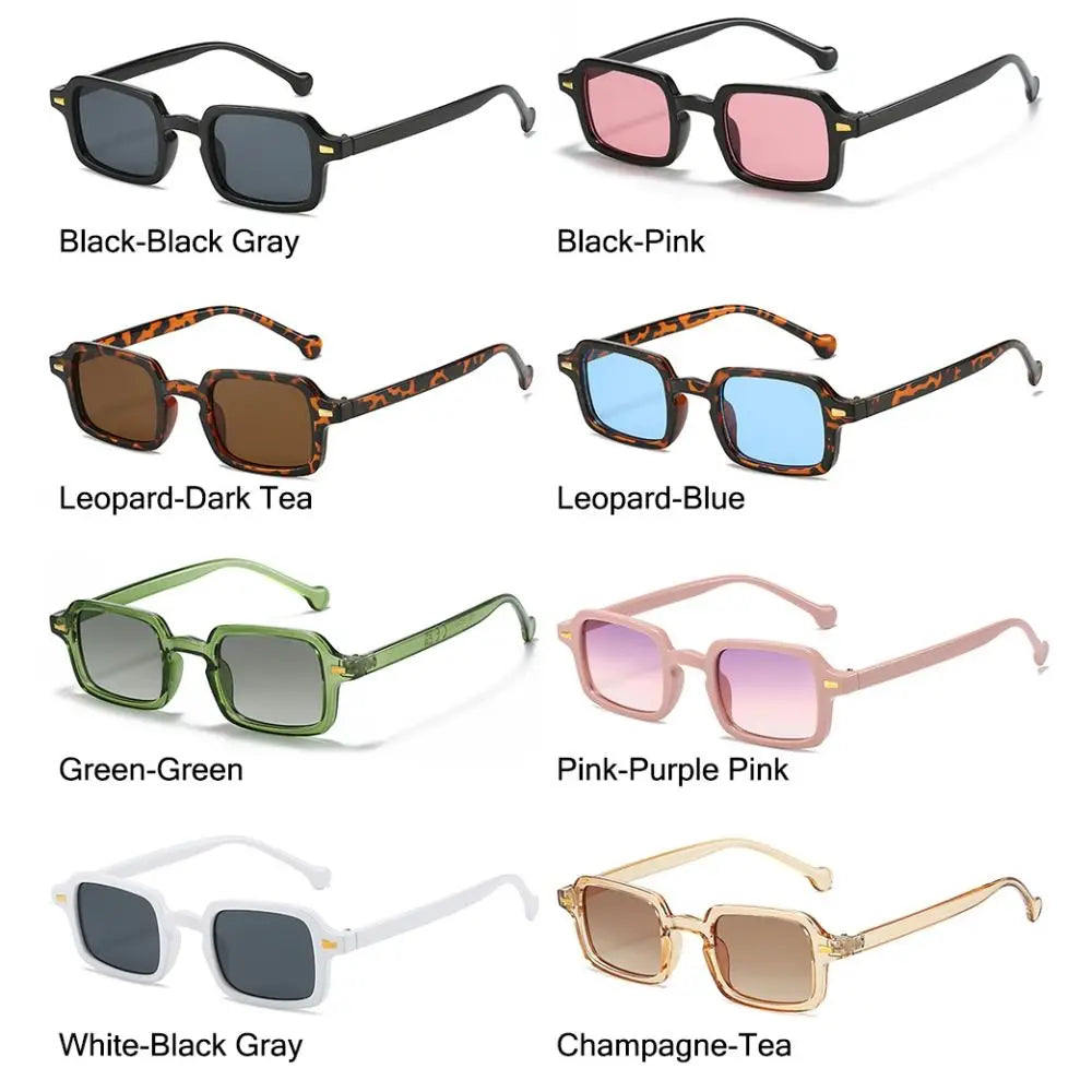 Ochelari de soare Fashion Square pentru femei, model nou retro cu nituri decorative; ochelari de soare pentru bărbați, model leopard albastru, cu lentile degradate, protecție UV400