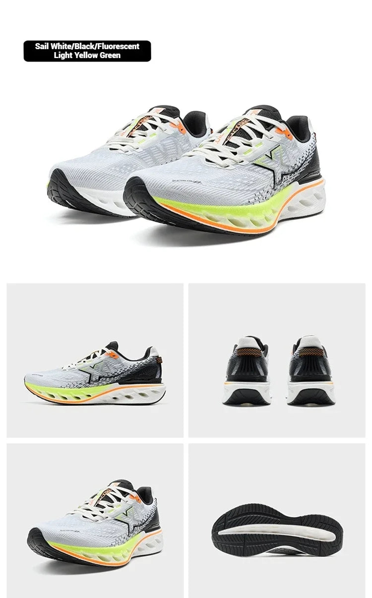 Xtep Reactive Coil 12.0 Running Shoes Male's 2025 Summer Elasticity Sports Shoes Rebound Cushioning Sneakers 975219110045