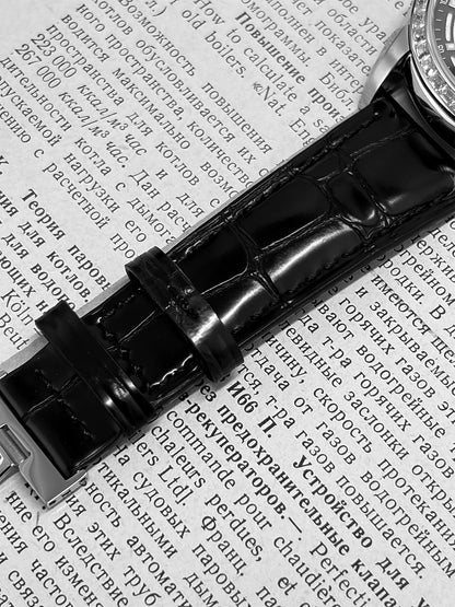 ROLENDO 1908 Men Automatic Mechanical Watch Diamond Luminous Leather Strap Waterproof Business Luxury Wristwatch For Male Gift