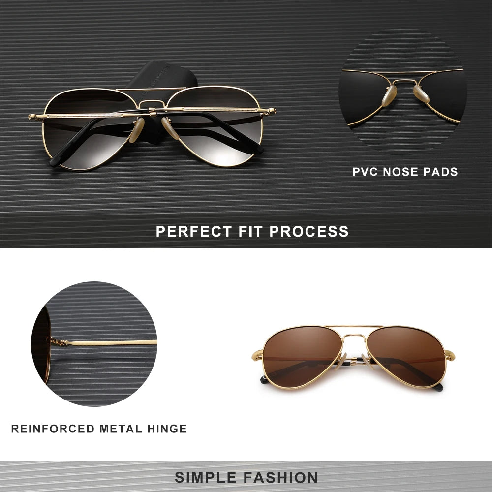 Ochelari de soare KINGSEVEN Pilot Alloy, polarizați, UV400, antireflex, cu ramă integrală, lentile Parsnip, pentru femei, ochelari retro de lux