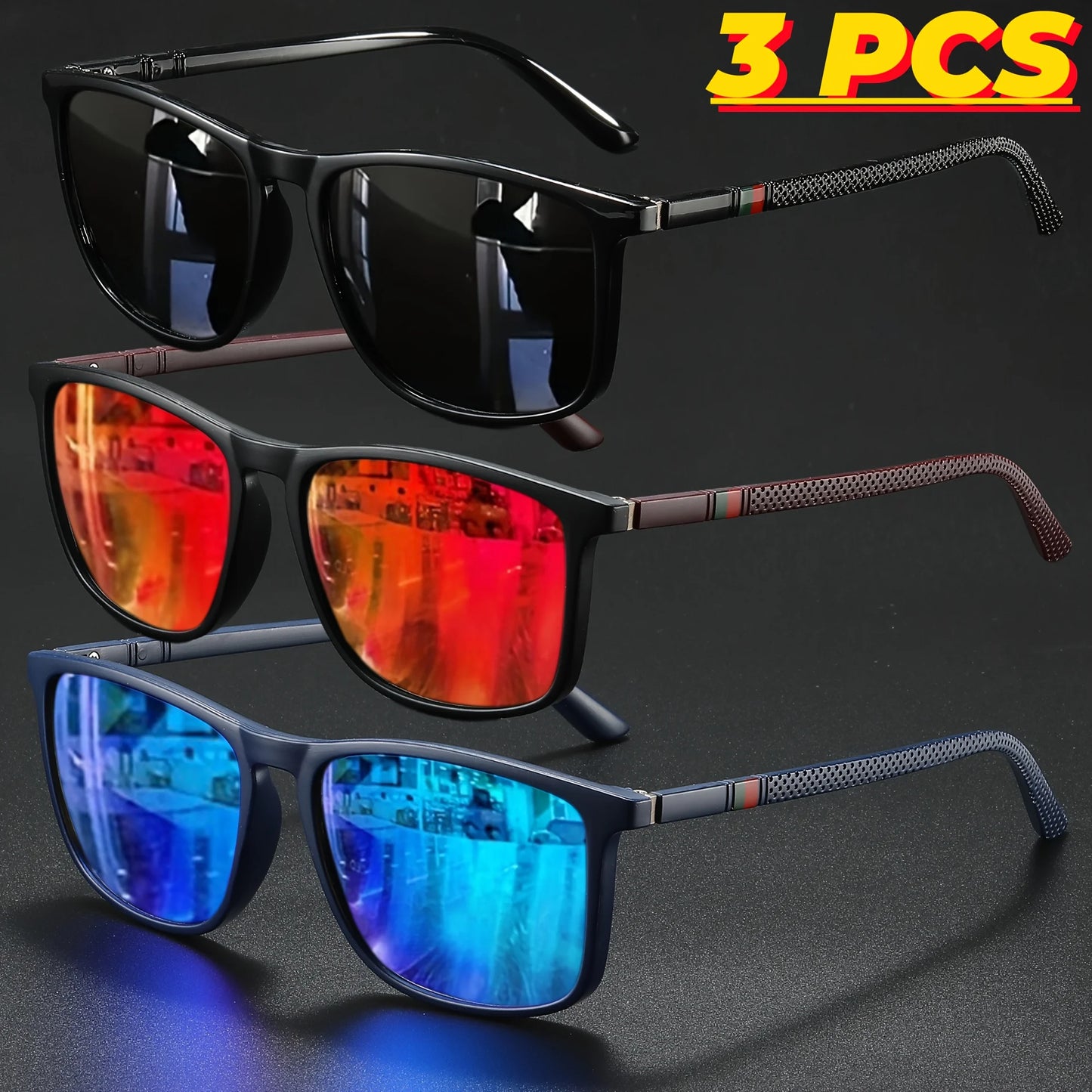 2025 Square Polarized Protective Sunglasses Anti Glare Sun Shades For Summer Party Vacation Travel Driving Fishing UV400