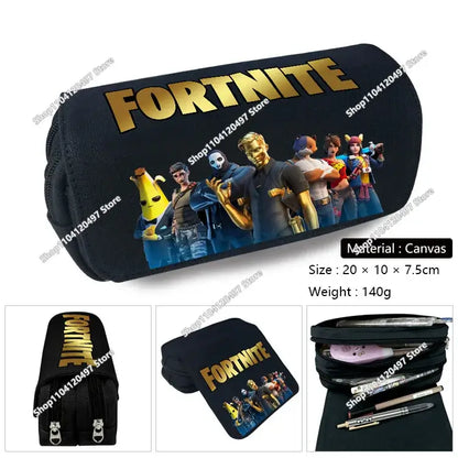 Victory Royale Student Boys Girls Fortnited Capacity Stationery PencilCase Peely Llama Hero Children's Pen Box Kids Teen Bags