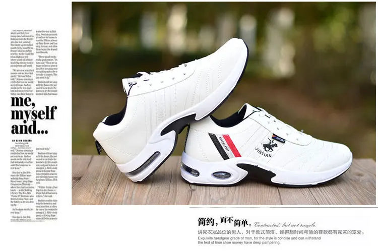 Men's Leather Sneakers Casual Versatile Outdoor Non-slip Running Footwear Fashion Men's Board Shoes Zapatos Homme