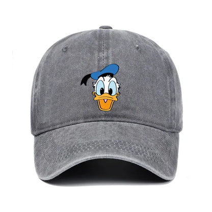 Unisex Vintage Washed Mickey Minnie Print Baseball Cap for Men Women Cartoon Trucker Hat Adjustable Snapback Casual Hip Hop Hat